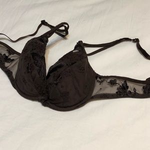 BRA La Perla 34 Deep Brown Lace